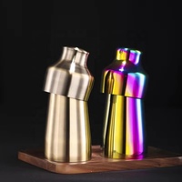 Shaker à cocktails en acier inoxydable à double compartiment Magic 550ML, outil de mélange épaissi, design de bar de luxe, écologique et durable
