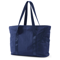 Nouveau Style Personnalisable Réutilisable Casual Grande Capacité Solide Couleur Toile Sac Fourre-Tout pour les Femmes