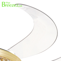 Ventiladores de techo LED modernos de lujo Breezelux, la mejor calidad para el hogar, dormitorio, baño, uso, interruptor de Control remoto de bajo ruido, luz LED