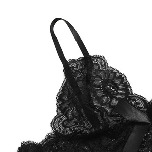 Ensemble deux pièces de vêtements de détente en soie imitation, style européen et américain, noir, tendance et confortable, vente en gros - Product Image 3