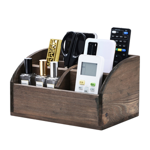 Populaire multifunctionele houten opbergbox voor thuis, kantoor en school, gebogen design, milieuvriendelijk bureau-/tafelorganizer, aanpasbaar - Product Image 1