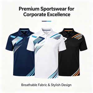 Polo de golf grande taille personnalisé avec impression intégrale, respirant, en polyester et élasthanne, haute qualité, coupe courte ou longue, idéal pour l'été - Product Image 2
