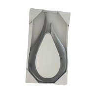 Plateau miroir en plastique Art Déco de luxe fait main avec poignées, style antique européen blanc et or, pour décoration de table de mariage et de fête, vente en gros