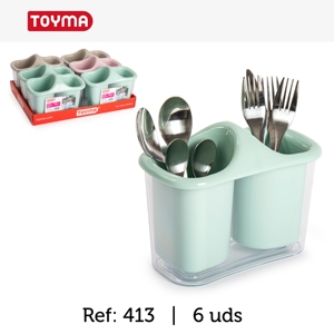 Scolapiatti per posate Toyma in plastica, colori assortiti, per organizzazione domestica, 6 unità - Product Image 1