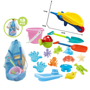 Ensemble de 18 jouets de plage pour enfants, jouets de plage pour bébés, jouets d'eau et de sable, chariot à creuser, plage d'été avec sac à dos - Product Image 1