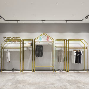 Custom in acciaio inox espositore <span class=keywords><strong>abbigliamento</strong></span> stand Showroom vestiti espositore <span class=keywords><strong>negozio</strong></span> di <span class=keywords><strong>abbigliamento</strong></span> oro cremagliera <span class=keywords><strong>abbigliamento</strong></span> per <span class=keywords><strong>negozio</strong></span> di <span class=keywords><strong>abbigliamento</strong></span> - Product Image 3