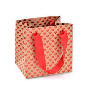 Sac en papier kraft imprimé pour emballage d'usine, pochette à main, logo personnalisé, estampage à chaud doré, sac cadeau de luxe avec poignée - Product Image 3