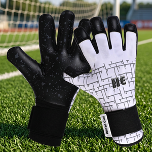 Nouveaux Gants de Gardien de But Professionnels en Latex Contact Lisse pour l'Entraînement de Football, avec Impression Silicone au Dos et Paume en Aqua Latex - Product Image 2