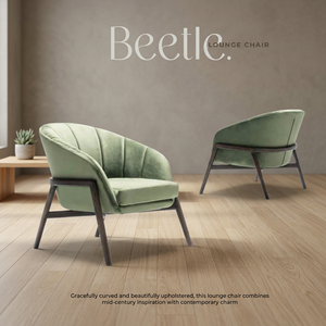 Sillón Tapizado Verde, Moderno, con Respaldo Curvo, para Vestíbulo de Hotel o Sala de Estar - Product Image 3