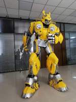 2024 Performance nouveau Design incroyable conception Unique échasse jambe danse scène Performance Robot Costume Led yeux lumière Costume