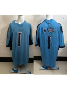 2025 venta al por mayor de camisetas de fútbol americano de verano de alta calidad personalizadas equipos de titanes #8 <span class=keywords><strong>Levis</strong></span> #9 Ward Jersey bordado - Product Image 3