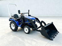 Tracteur compact multifonctionnel 25 CV pour serres, avec cadre de sécurité et conception étroite, idéal pour divers types de serres, vergers et exploitations agricoles
