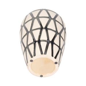 Architectural Vase Geometric <b>Grid</b> Design <b>Metal</b> Decorative Flower Vase for Living Room Home Accents - Product Image 6