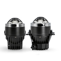 Nouveau projecteur antibrouillard LED laser triple direct de 3 pouces, double éclairage, 12V 8000LM, avec support universel intégré pour modification automobile