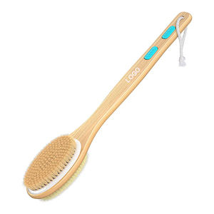 Cepillo corporal de baño de madera al por mayor de alta calidad, depurador exfoliante de forma ovalada para piel seca para piernas, cepillo de baño de madera para Baño - Product Image 4