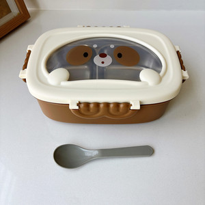 Boîte à lunch en acier inoxydable avec couverts, boîte bento compartimentée, boîte à lunch isotherme et chauffante à double couche - Product Image 5