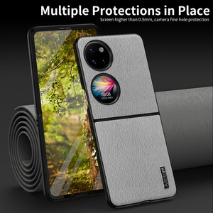 Estuche de grano de árbol para <span class=keywords><strong>Huawei</strong></span> <span class=keywords><strong>P50</strong></span> <span class=keywords><strong>Pocket</strong></span> / <span class=keywords><strong>Pocket</strong></span> 2 Luxury Back a prueba de golpes Lente anticaída Cubierta completa Parachoques suave - Product Image 3
