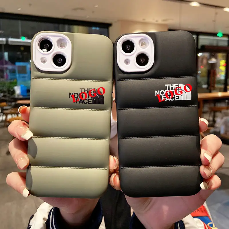 Wholesale Sublimation 3D Puffer Jacket Mobile Phone Case For Skin-Feeling Silicone Iphone Case For Iphone Case Designers Luxury