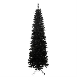 Árbol de Navidad Artificial Delgado negro DB de 7,5 pies de alta calidad con soporte de Metal plegable para decoración de fiestas al aire libre en casa - Product Image 4