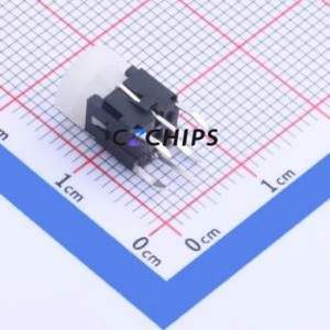 TPB01-103L1G Tactile Switch Through hole Component (THT) Switch ( Button Shape: Round Button )( Button/Cap Color: White ) - Product Image 2