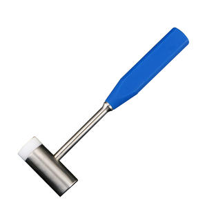 Marteau à os dentaire Susu en acier inoxydable bleu avec manche ergonomique, tête en silicone simple face, instrument chirurgical manuel - Product Image 1
