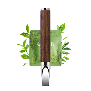 Bâton d'aromathérapie au thé vert en bois de santal et acier inoxydable avec débit d'air réglable, inhalateur OEM en gros - Product Image 1