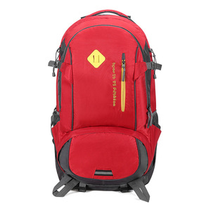 Sac à dos de randonnée 80L grande capacité, sac de voyage pour sports de plein air, bretelles réglables, couleur unie bleu ciel - Product Image 4