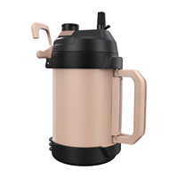 Frasco de vacío al por mayor de fábrica, botellas de agua portátiles de acero inoxidable de doble pared, jarras de un galón de cerveza aisladas con asa