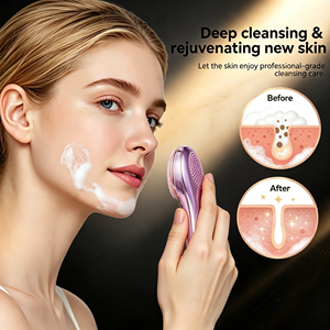 <span class=keywords><strong>Cepillo</strong></span> de Limpieza Facial de Silicona Recargable, 15 Niveles, Impermeable, con Vibración Ultrasónica, Limpiador de Poros, Blanqueador - Product Image 2