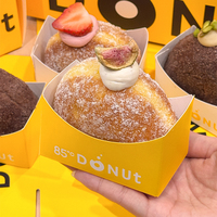 Boîtes d'emballage pour gâteaux et beignets en carton blanc jetable écologique personnalisées avec impression quadrichromie