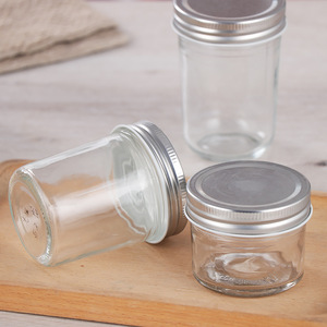 Trong Kho Mason Lọ Thủy Tinh Với Nắp Nhôm Rộng Miệng Caviar Lưu Trữ <span class=keywords><strong>Container</strong></span> Cho Mứt Mật Ong - Product Image 3