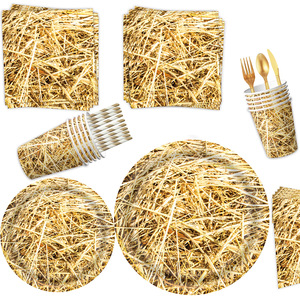 JUAN LI Haystack Party Supplies Disposable Birthday Decoration Outdoor Theme Props - Product Image 4