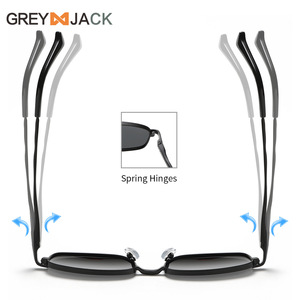 Lunettes de soleil grises pour femmes, monture en acier inoxydable noir, verres TAC, protection UV400, type 3, pour cyclisme, fête, extérieur - Product Image 3