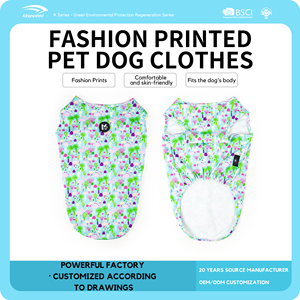 Kingspeed เสื้อผ้าสุนัขคอตตอนสุดหรูเป็นมิตรกับสิ่งแวดล้อมพิมพ์ลายได้ตามต้องการสำหรับฤดูกาลกลางแจ้งเครื่องแต่งกายสัตว์เลี้ยงน่ารัก - Product Image 6