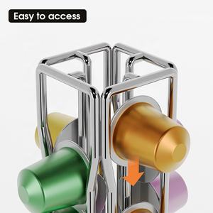Support Présentoir Tour à Capsules de Café Argenté pour <span class=keywords><strong>Nespresso</strong></span> <span class=keywords><strong>Original</strong></span>, Contenance Jusqu'à 40 Pièces - Product Image 3