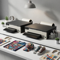 Imprimante jet d'encre de bureau DTF RC-L18050 XP600 13 pouces, système automatique haute efficacité, portable, pour matériaux textiles, nouvelle écran tactile
