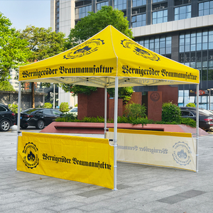 Tente Commerciale <span class=keywords><strong>Rouge</strong></span> Jaune pour Événement Alimentaire 3x3m, Barnum Extérieur pour Vente, Gazebo de Marché aux Puces - Product Image 1