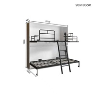 Lit superposé invisible pour petits appartements, lit mural double multifonctionnel, lit pliant Murphy pour enfants