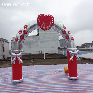 Arche gonflable en forme <span class=keywords><strong>de</strong></span> cœur <span class=keywords><strong>rose</strong></span> pour la décoration <span class=keywords><strong>de</strong></span> la Saint-Valentin, entrée d'événement <span class=keywords><strong>de</strong></span> mariage, arche gonflable - Product Image 2