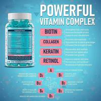 Biotine Collageen Keratine Gummies 3-in-1 voor Haar, Huid en Nagels, 60 stuks, Dagelijkse Wellness Routine, Zachte Kauwtabletten, Groothandel