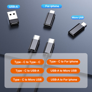 Kit de Accesorios Multifuncionales Creativos para Teléfono Móvil: Lector de Cable de Datos 5 en 1, Almacenamiento Tipo C, Carga Rápida 3A y Caja Portátil - Product Image 2