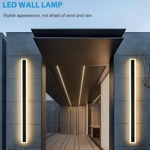 Lámpara de pared LED de tira larga acrílica moderna a prueba de agua Ip65 para exteriores 7W 8W 13W 15W 24W 30W 35W 45W 50W