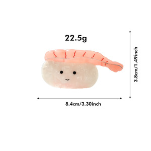 Nouvelle crevette Sushi acétate épingle à cheveux rose doux pince à cheveux dos de la tête épingle à cheveux requin pince coiffure mignon cheveux accessoires - Product Image 3