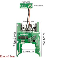 Carcasa de Repuesto para Batería BMS con 10 Celdas 18650 para Reparación de Batería DEW DCB200 de 18V, Kit de Bricolaje (Sin Celdas de Batería Incluidas)