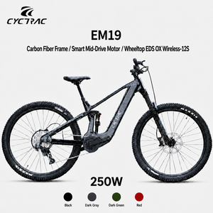 Vélo à assistance électrique CYCTRAC Soft-tail M820 avec moteur central, cadre en fibre de carbone, 12 vitesses sans fil, VTT électrique EM19-highW - Product Image 4
