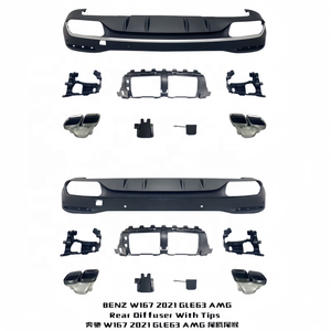 <span class=keywords><strong>Prix</strong></span> usine pour mercedes-benz <span class=keywords><strong>GLE</strong></span> classe W167 mise à niveau vers <span class=keywords><strong>AMG</strong></span> <span class=keywords><strong>GLE</strong></span> <span class=keywords><strong>63</strong></span> <span class=keywords><strong>2020</strong></span>-2021 diffuseur arrière avec embouts d'échappement pièces de carrosserie - Product Image 1