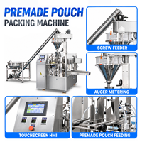 Machine d'emballage automatique haute vitesse pour poudre de matcha en doypack, avec remplisseur à vis sans fin pour sachets refermables de poudre de thé
