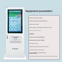 Distributeur automatique sans personnel à écran tactile blanc de 32 pouces avec fonctionnement 24h/24 pour la distribution de serviettes hygiéniques, de mouchoirs et de lingettes humides