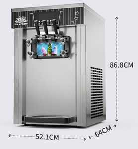 High Quality Stainless Steel Body Large Production Capacity Single Flavors Three Flavors Commercial Soft Ice <b>Maker</b> Machine BQ268 - Product Image 4