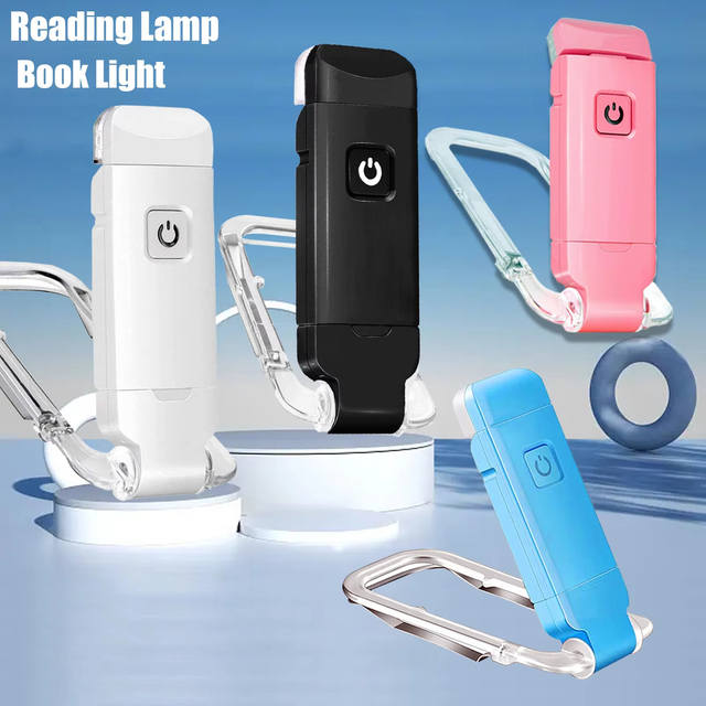 LED Clip on Book Reading Light USB Rechargeable Eye Care Night Lamp for Book Lovers Students Travel